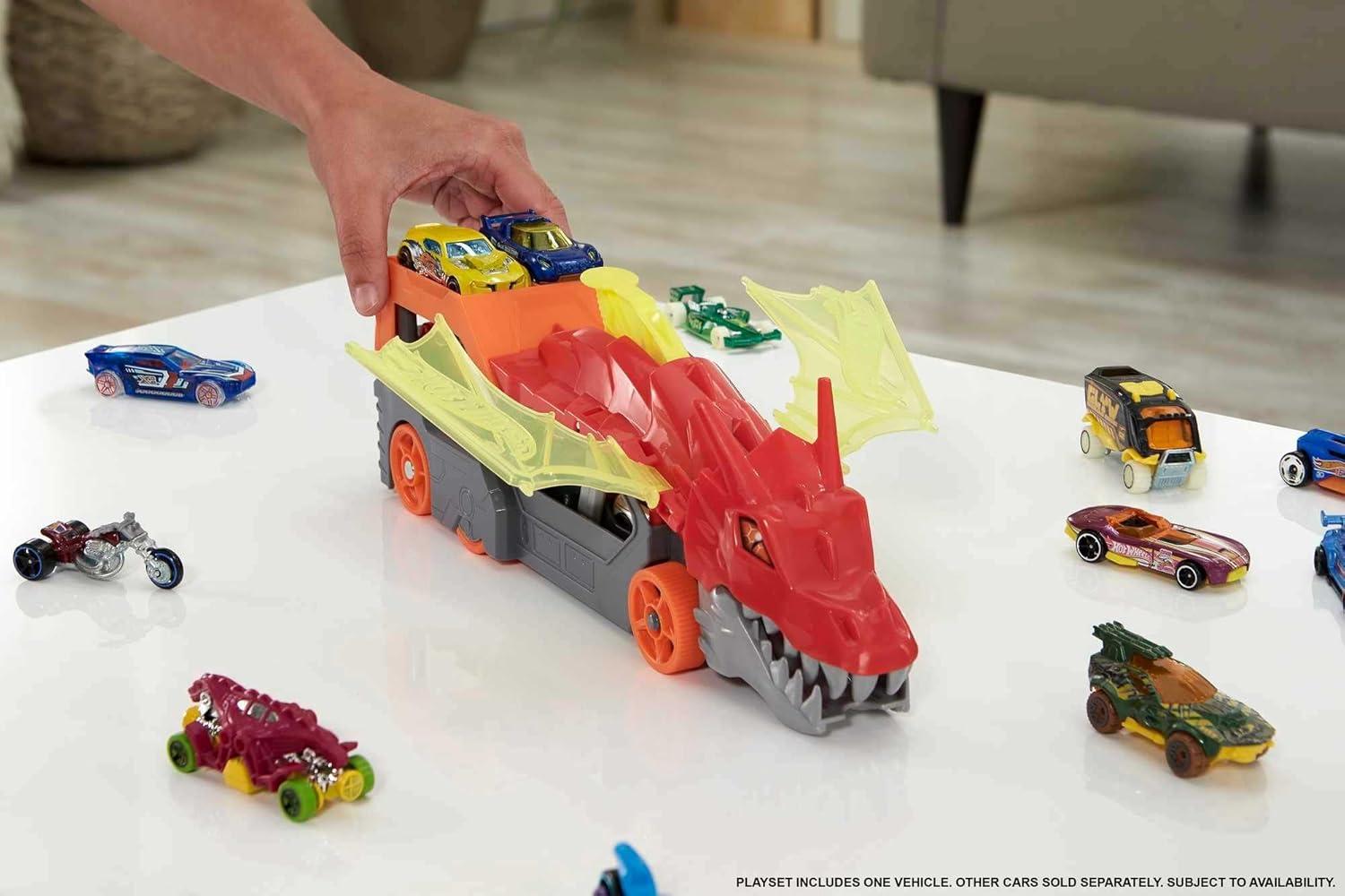 imageHot Wheels Matchbox Toy Car Playset Takeoff Adventure Airport Set with DieCast Audi in 164 Scale Plastic Plane TakeOff amp Landing Feature amp StorageDragon