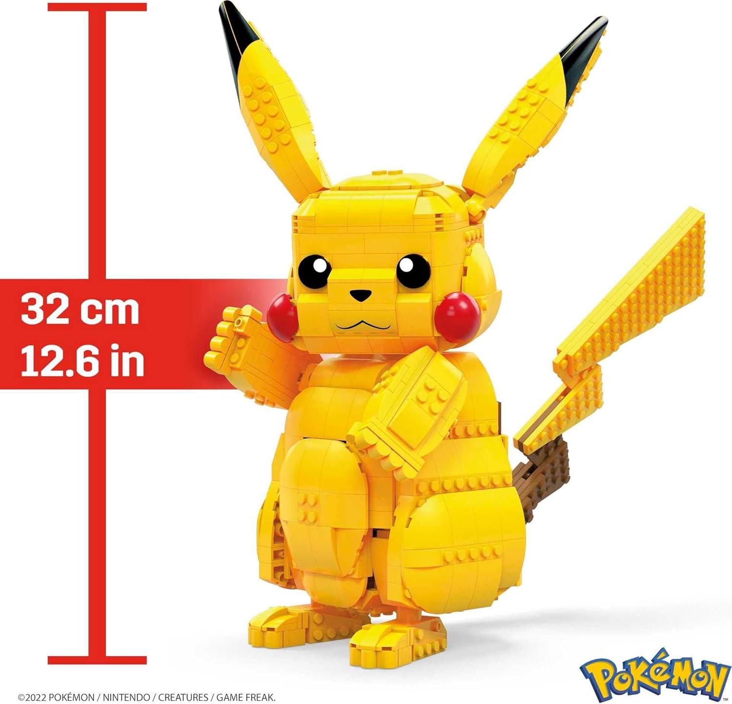 imageMEGA Pokmon Building Toys Set Jumbo Pikachu with 806 Pieces Articulated and Poseable 12 Inches Tall for KidsJumbo Pikachu