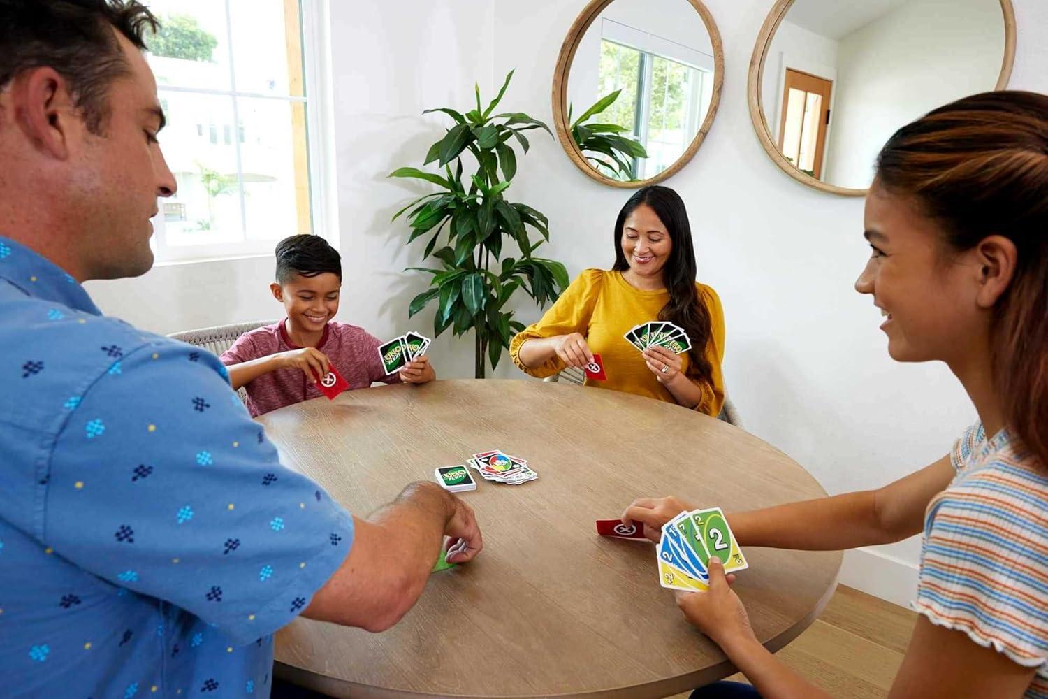 imageMattel Games UNO FLIP Card Game in Storage amp Travel Tin Color Blind Accessible Deck for Kids Adults amp Family Nights amp Parties Amazon ExclusiveUNO Flex