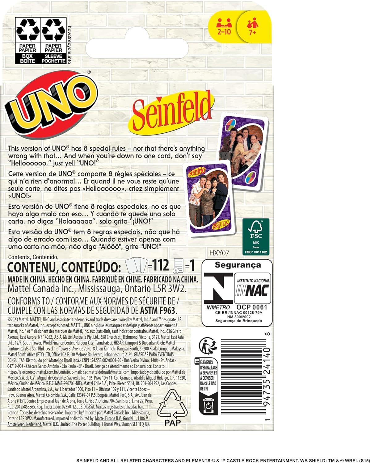 imageMattel Games UNO The Office Card Game for Teens Adults Families amp Parties with Special Rule for 2 to 10 PlayersSeinfeld