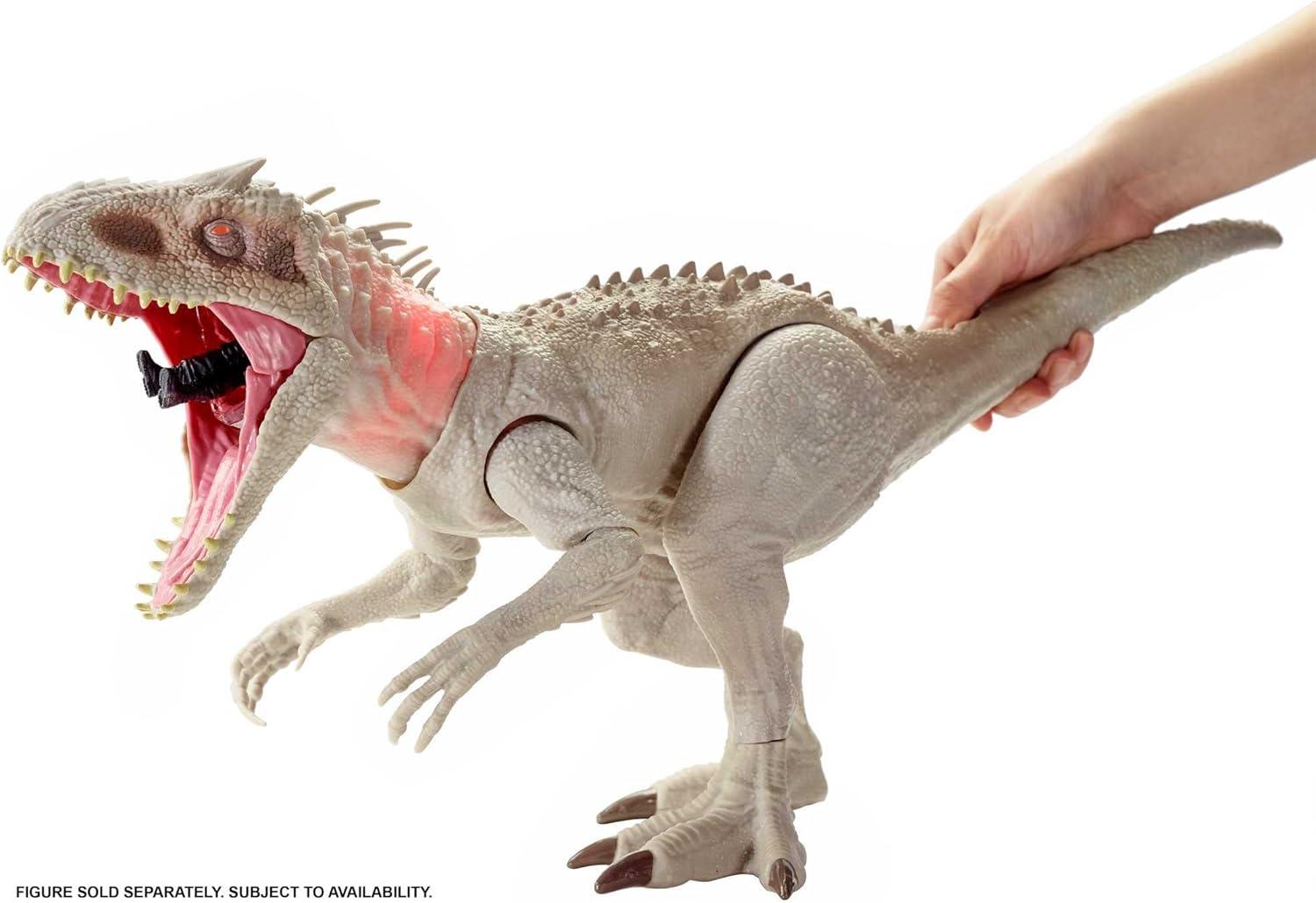 imageMattel Jurassic World Indominus Rex Dinosaur Toy with Lights Sounds amp Motion Camouflage n Battle IRex 21 Inches Long with Digital PlayConvenient