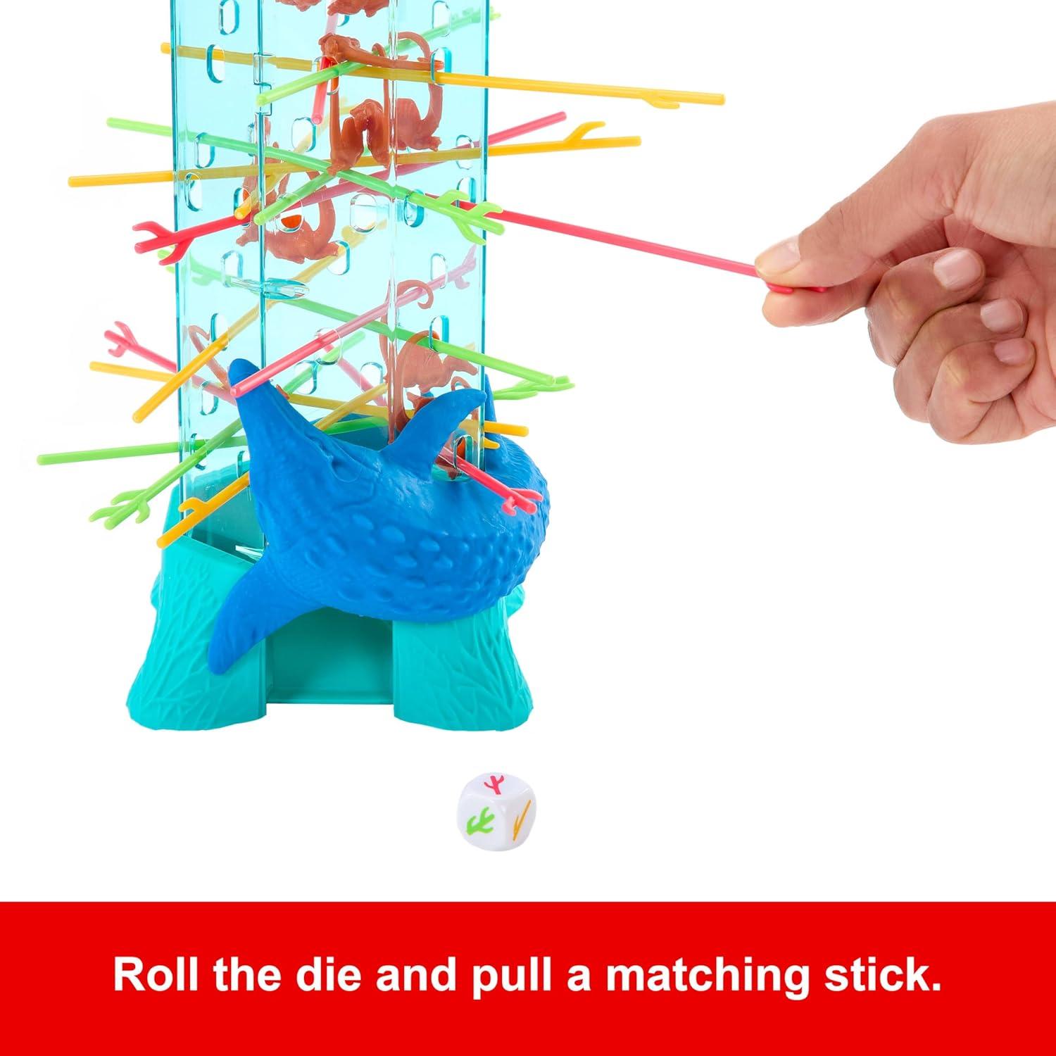imageMattel KerPlunk Kids Game EasytoLearn Family Game for 2 to 4 Players Dont Let The Marbles FallJurassic World Rebirth