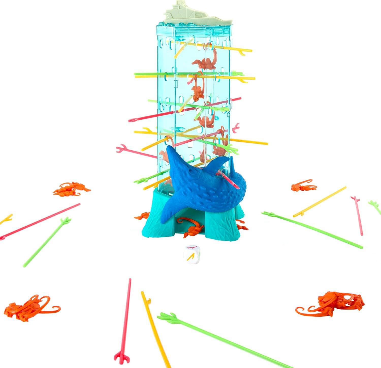 imageMattel KerPlunk Kids Game EasytoLearn Family Game for 2 to 4 Players Dont Let The Marbles FallJurassic World Rebirth