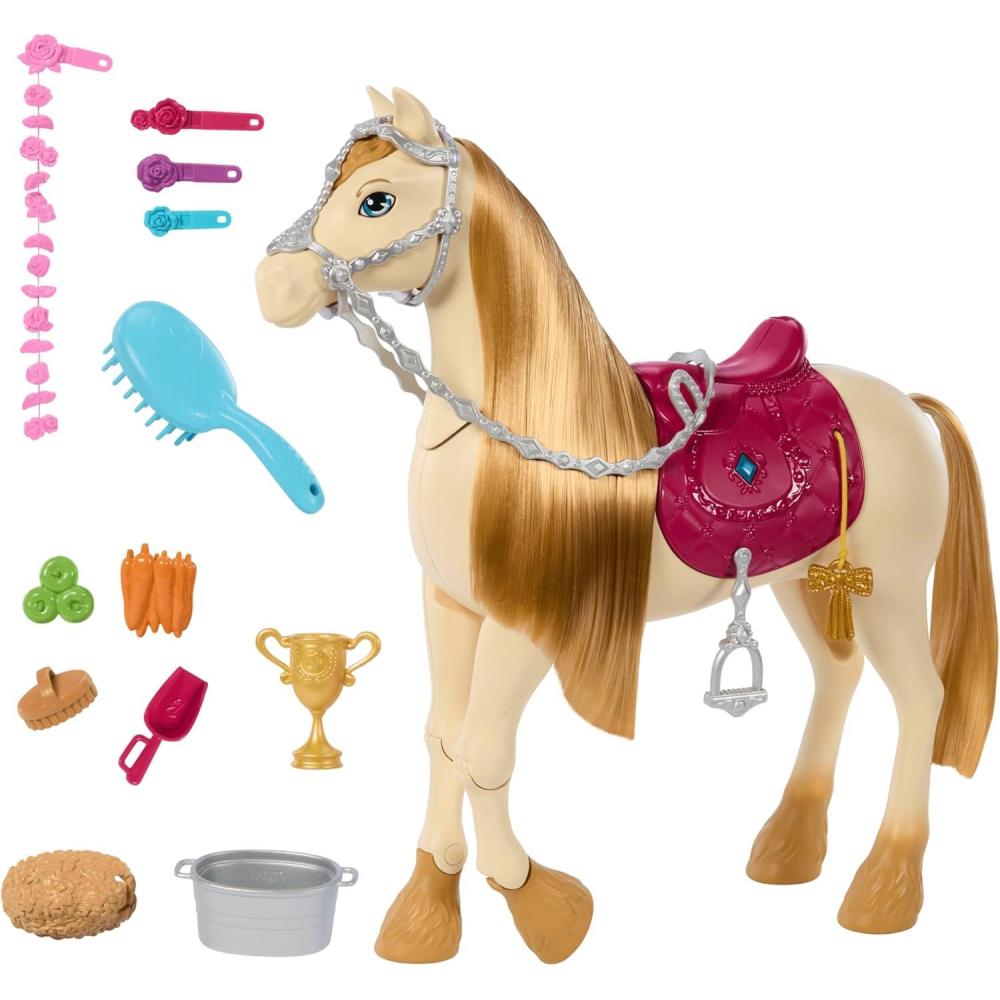 imageBarbie Horse with Sounds Music amp Accessories Inspired The Great Horse Chase Toy Moves Dances amp Blinks Eyes
