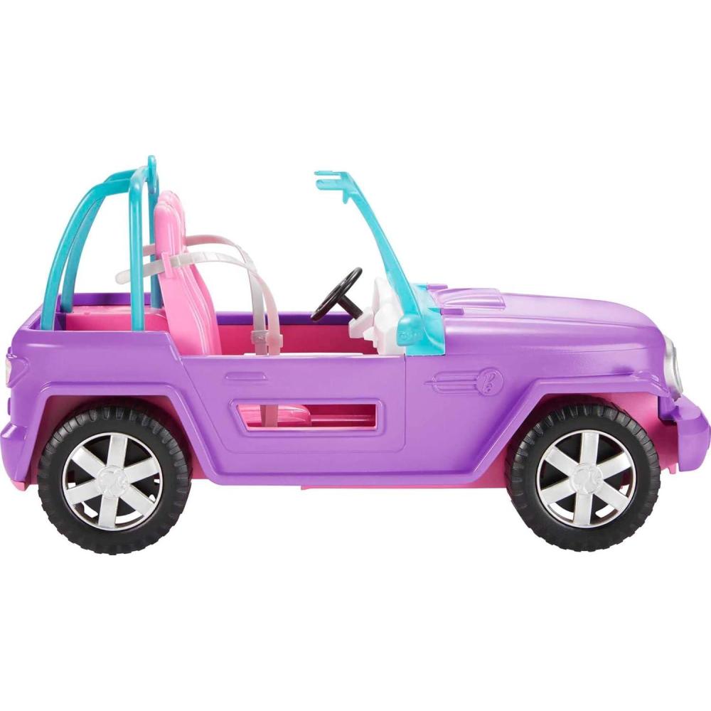 imageBarbie OffRoad Vehicle Purple with Pink Seats and Rolling Wheels 2 Seats Gift for 3 to 7 Year Olds