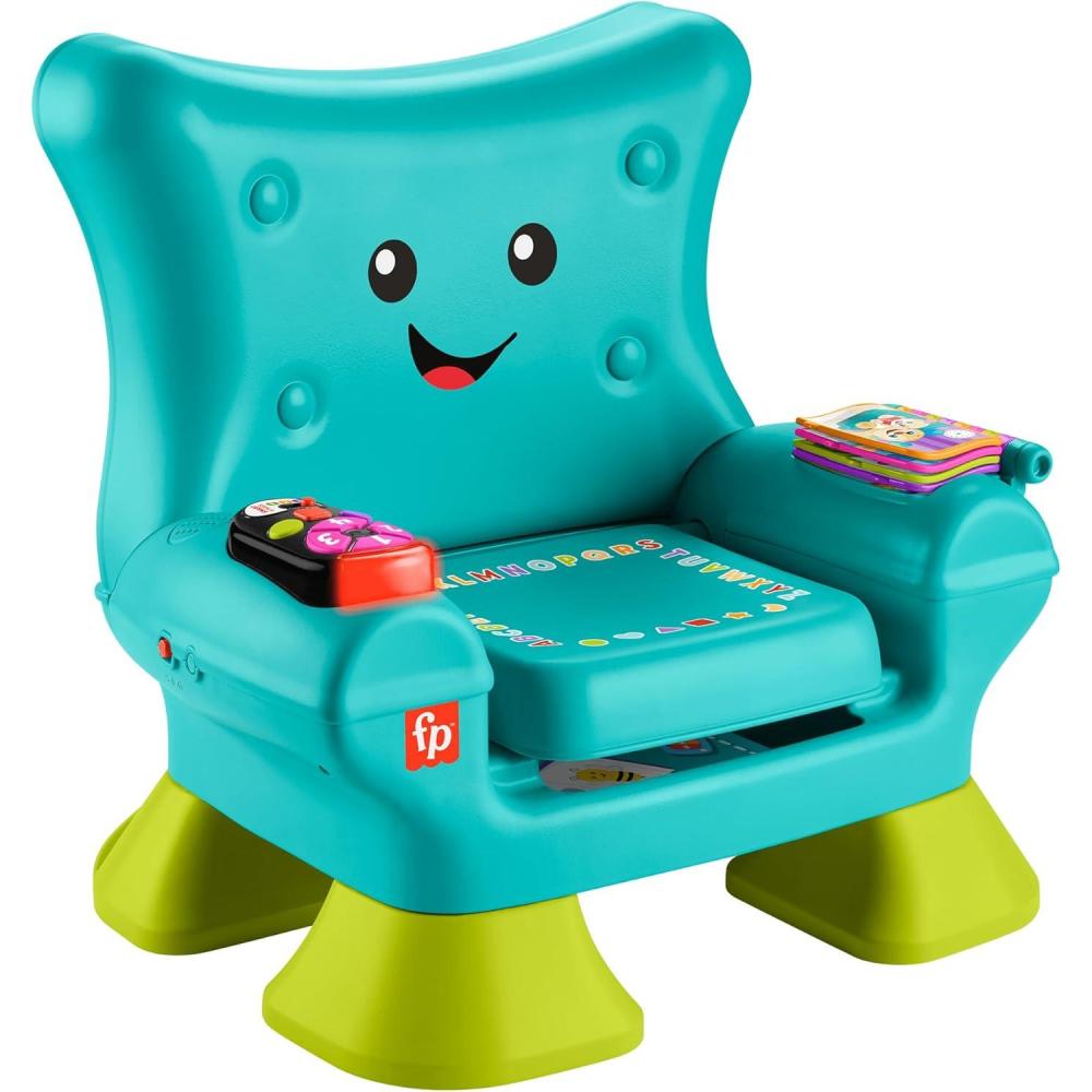 imageFisherPrice Toddler Learning Toy Laugh amp Learn Smart Stages Chair with Music Lights amp Activities for Infants Ages 1 Years TealMultilanguage