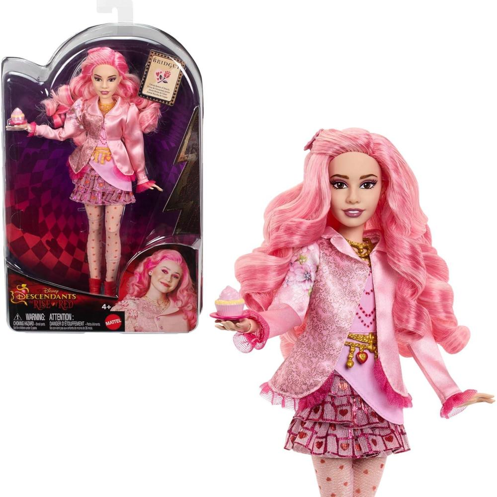 imageMattel Disney Descendants The Rise of Red Fashion Doll amp Accessory Bridget Young Queen of Hearts with MovieInspired Clothes amp CupcakeMulticolor
