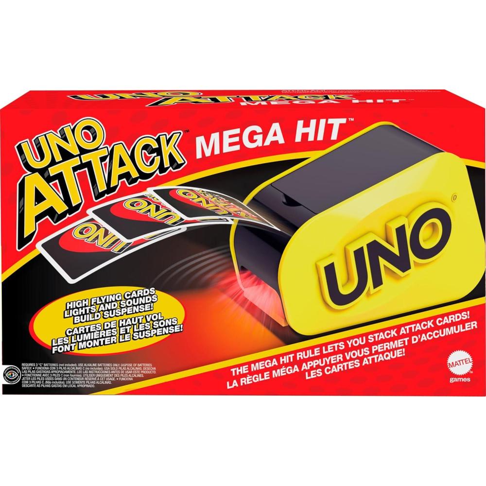 imageMattel Games UNO Attack Jurassic World Domination Card Game for Kids amp Family Night with Dinosaur Card Launcher Lights amp Sounds Amazon ExclusiveClassic