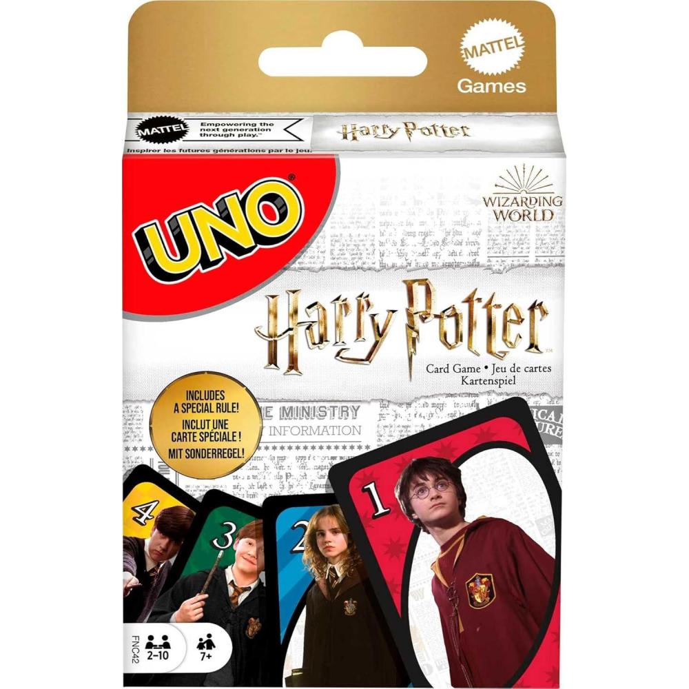 imageMattel Games UNO Card Game Gifts for Kids and Family Night Themed to Minecraft Video Game Travel Games Storage Tin Box Amazon ExclusiveUNO Harry Potter Paper