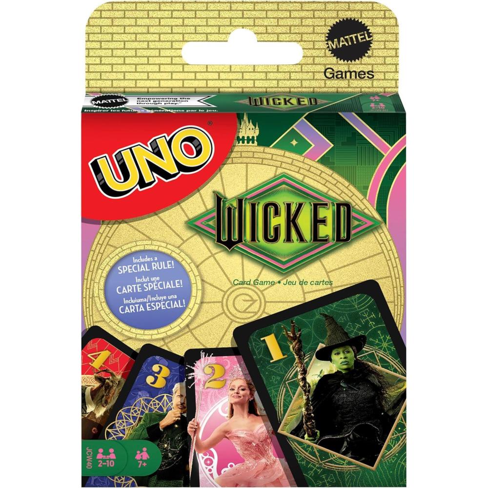 imageMattel Games UNO Wicked Card Game for Kid Adult amp Family Nights Parties Travel amp Camping Inspired by The Movie