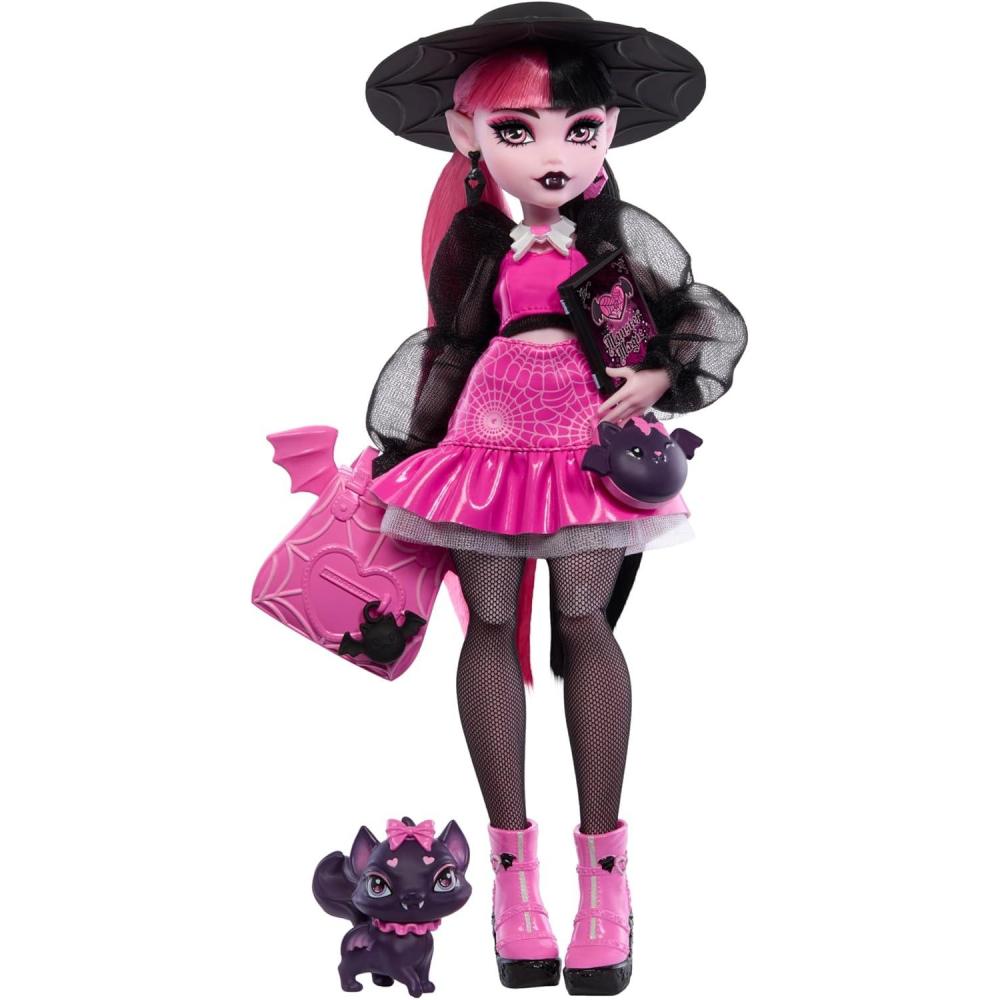 imageMonster High Lagoona Blue Doll in Mesh Tee and Cargo Pants Includes Pet Fish Neptuna and Accessories Like a Backpack Snack and NotebookDraculaura