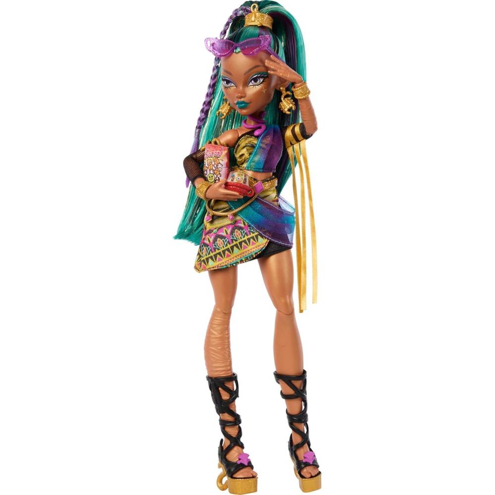 imageMonster High Lagoona Blue Doll in Mesh Tee and Cargo Pants Includes Pet Fish Neptuna and Accessories Like a Backpack Snack and NotebookNefera