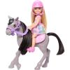 imageBarbie Chelsea Doll amp Toy Horse Set Includes Helmet Accessory amp Saddle Small Doll Bends at Knees to Ride Gray Pony