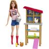 imageBarbie Chicken Farmer Doll RedHaired and Playset with Henhouse 3 Chickens 2 Chicks and More CareerThemed Toy for 3 to 7 Year Olds Amazon ExclusiveBarbie Chicken Farmer Doll  Playset