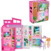 imageBarbie Dollhouse Playset Getaway House with 11 Accessories Including 2 Chairs 4 Play Areas amp 360degree Play