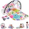 imageFisherPrice Baby Musical Toy Set Glow and Grow Kick amp Play Piano Gym Pink Playmat with 2 Rattle Maracas for Newborns Ages 0 MonthsPink