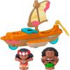 imageFisherPrice Little People Toddler Toy Disney Princess Moana amp Mauis Canoe Sail Boat with Figures for Pretend Play Ages 18 Months