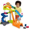 imageFisherPrice Little People Toddler Toy Hot Wheels Spiral Stunt Speedway Race Track Playset with 2 Cars for Pretend Play Kids Ages 18 Months