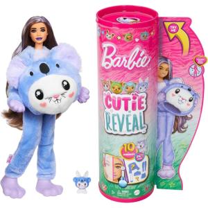 Barbie Cutie Reveal Doll & Accessories, Color Dream Series, Tie-Dyed Bunny Costume & 10 Surprises Including Color Change(Bunny/Koala)