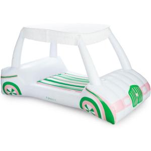 FUNBOY & Malibu Barbie Luxury Inflatable Golf Cart Summer Pool Float – Land or Water Inflatable with Cup Holder(Golf Cart)