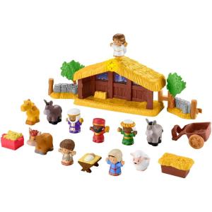 Fisher-Price Little People Toddler Toy Nativity Set with Music Lights & 18 Pieces for Christmas Pretend Play Kids Ages 1+ Years​