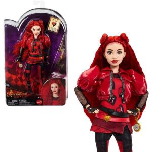 Mattel Disney Descendants: The Rise of Red Fashion Doll & Accessory – Red, Daughter of Queen of Hearts with Movie-Inspired Clothes & Pocket Watch(Multicolor)