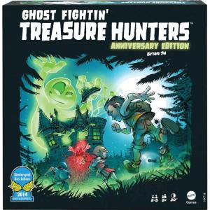 Mattel Games Ghost Fightin’ Treasure Hunters Anniversary Edition Board Game, Cooperative Family Game with Two Ways to Play Including a One vs. All Mode for 2-5 Players