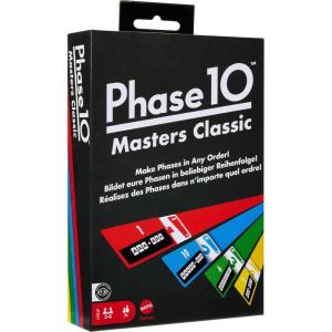 Mattel Games Phase 10 Card Game with Color Blind Accessible Deck in Storage & Travel Tin for Kids, Adults & Families (Amazon Exclusive)(Phase 10 Masters)