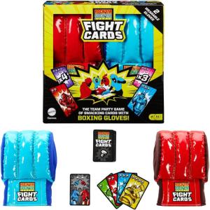 Mattel Games Rock ‘Em Sock ‘Em Robots Kids Game, Red Rocker vs Blue Bomber, Knock His Block Off(Card Game)
