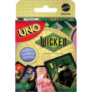 Mattel Games UNO Wicked Card Game for Kid, Adult & Family Nights, Parties, Travel & Camping, Inspired by The Movie