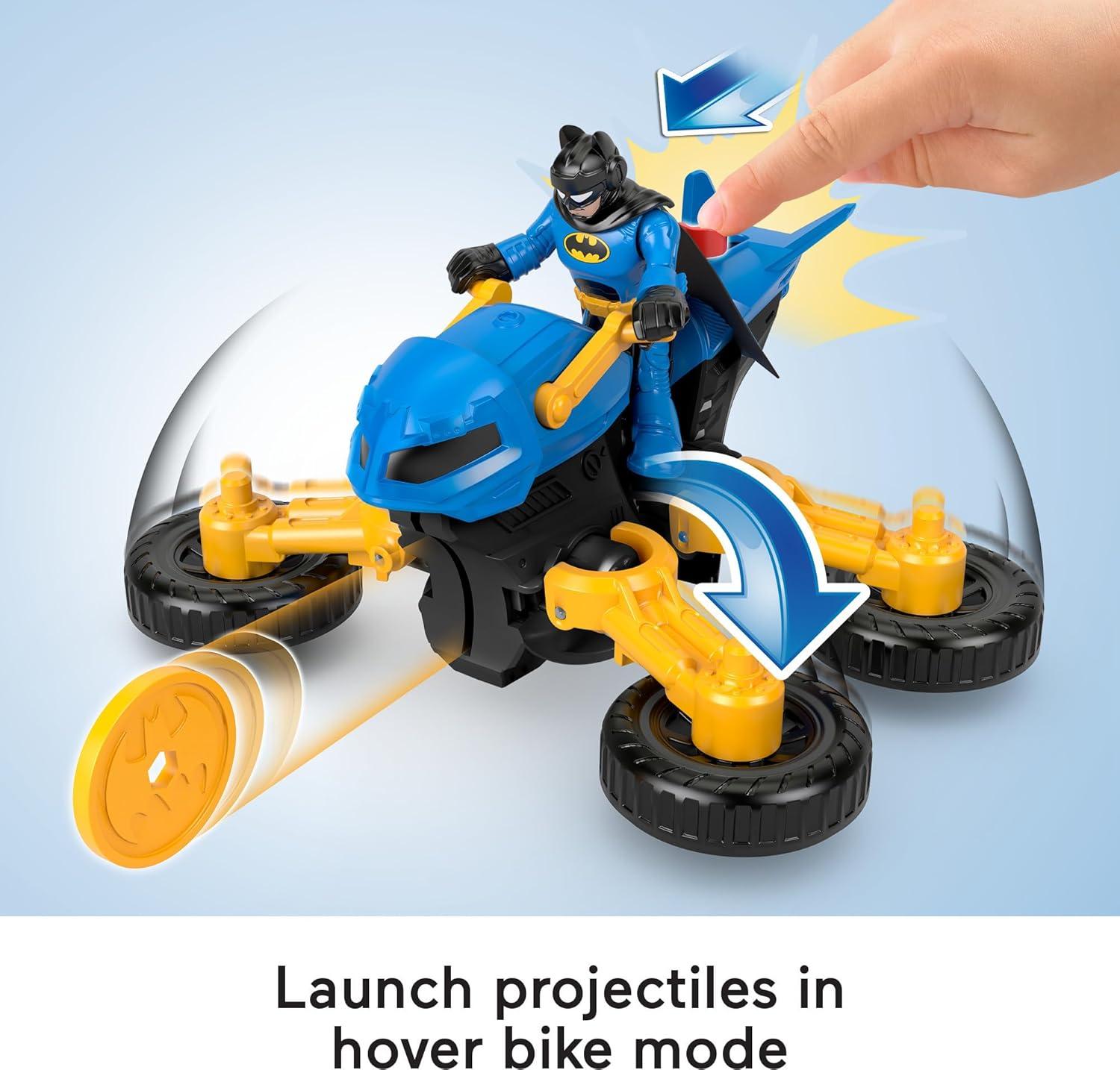 imageFisherPrice Imaginext DC Super Friends Batman Toy Figure and Transforming Batcycle for Pretend Play Kids Ages 3 Years
