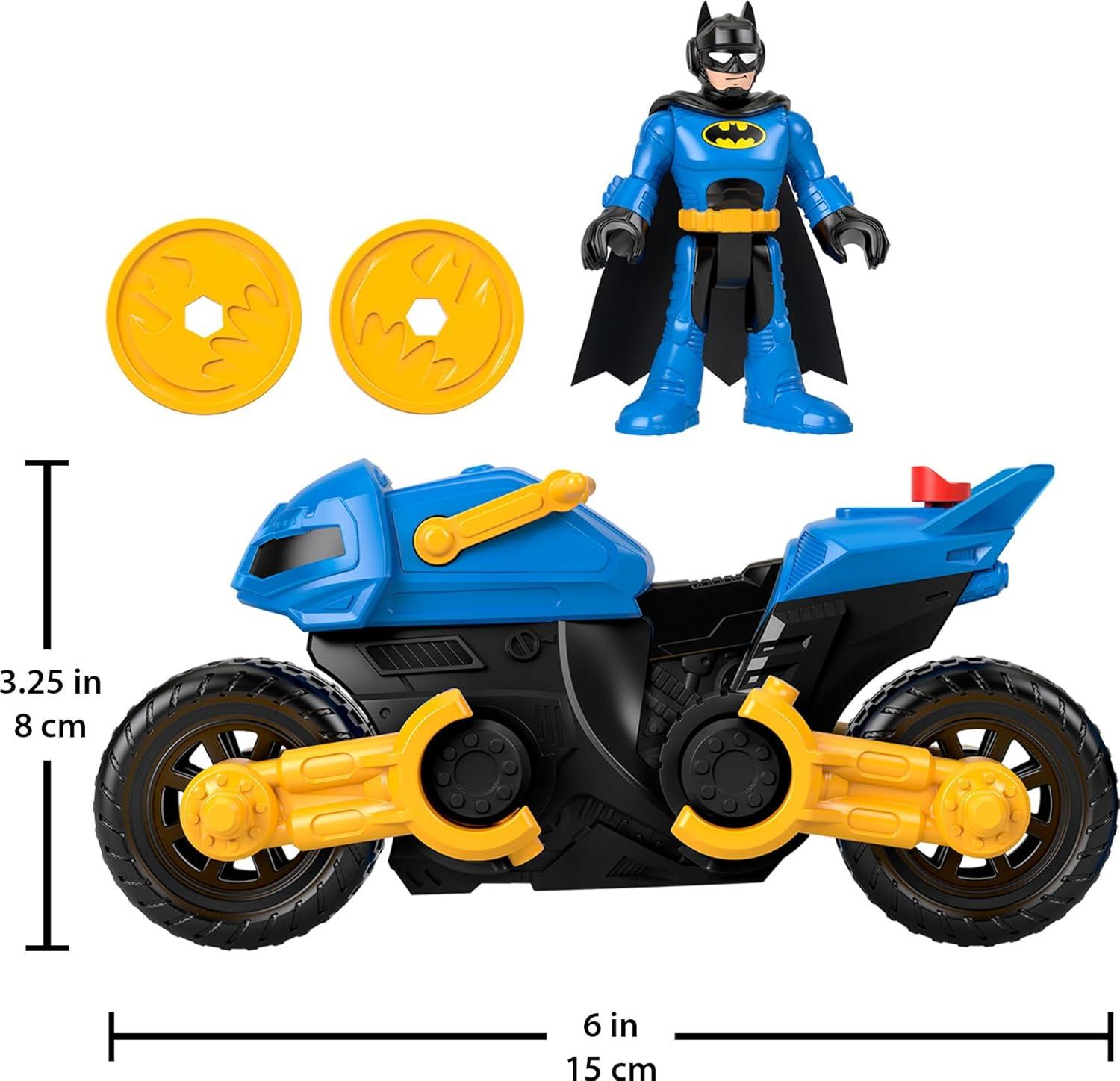 imageFisherPrice Imaginext DC Super Friends Batman Toy Figure and Transforming Batcycle for Pretend Play Kids Ages 3 Years