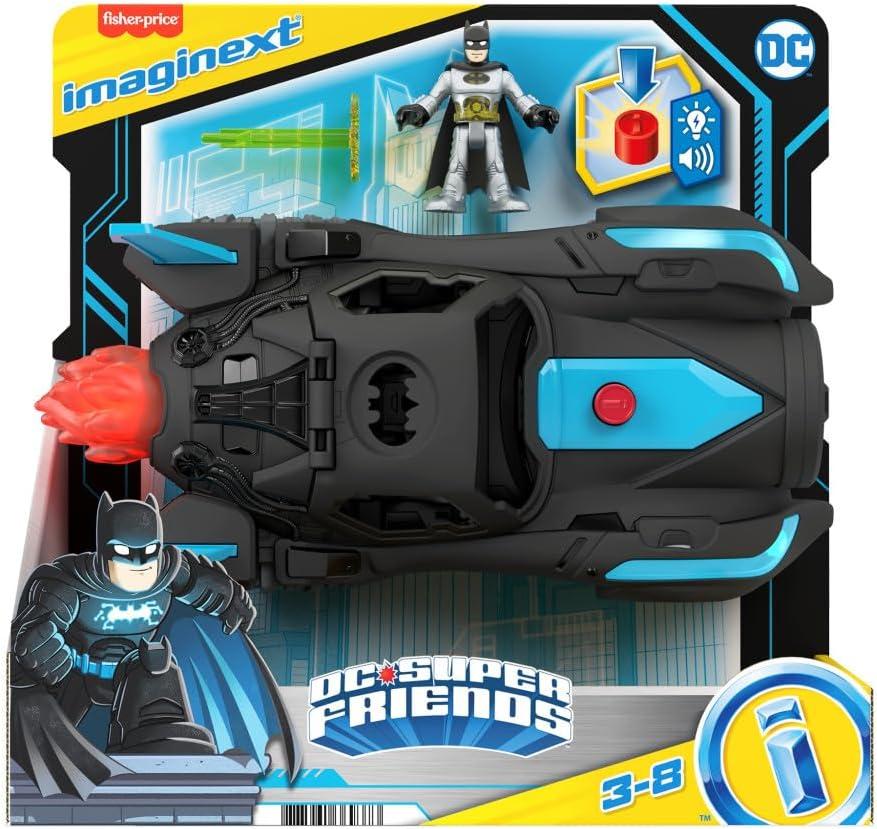imageFisherPrice Imaginext DC Super Friends Batman Toys Lights amp Sounds Batmobile with Batman Figure for Preschool Pretend Play Ages 38 Years