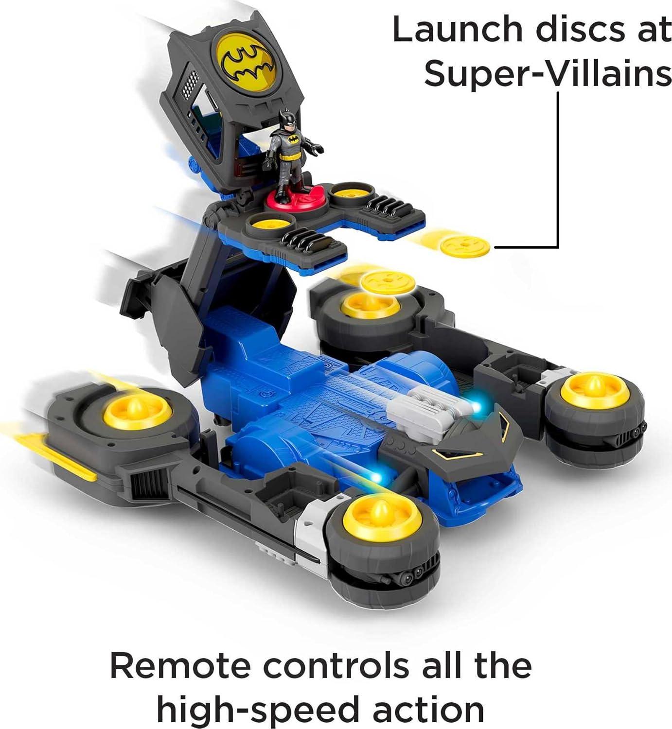 imageFisherPrice Imaginext DC Super Friends Batman Transforming Batmobile Remote Control Vehicle Toy Car with Lights and Sounds for Kids Ages 3 to 8Standard