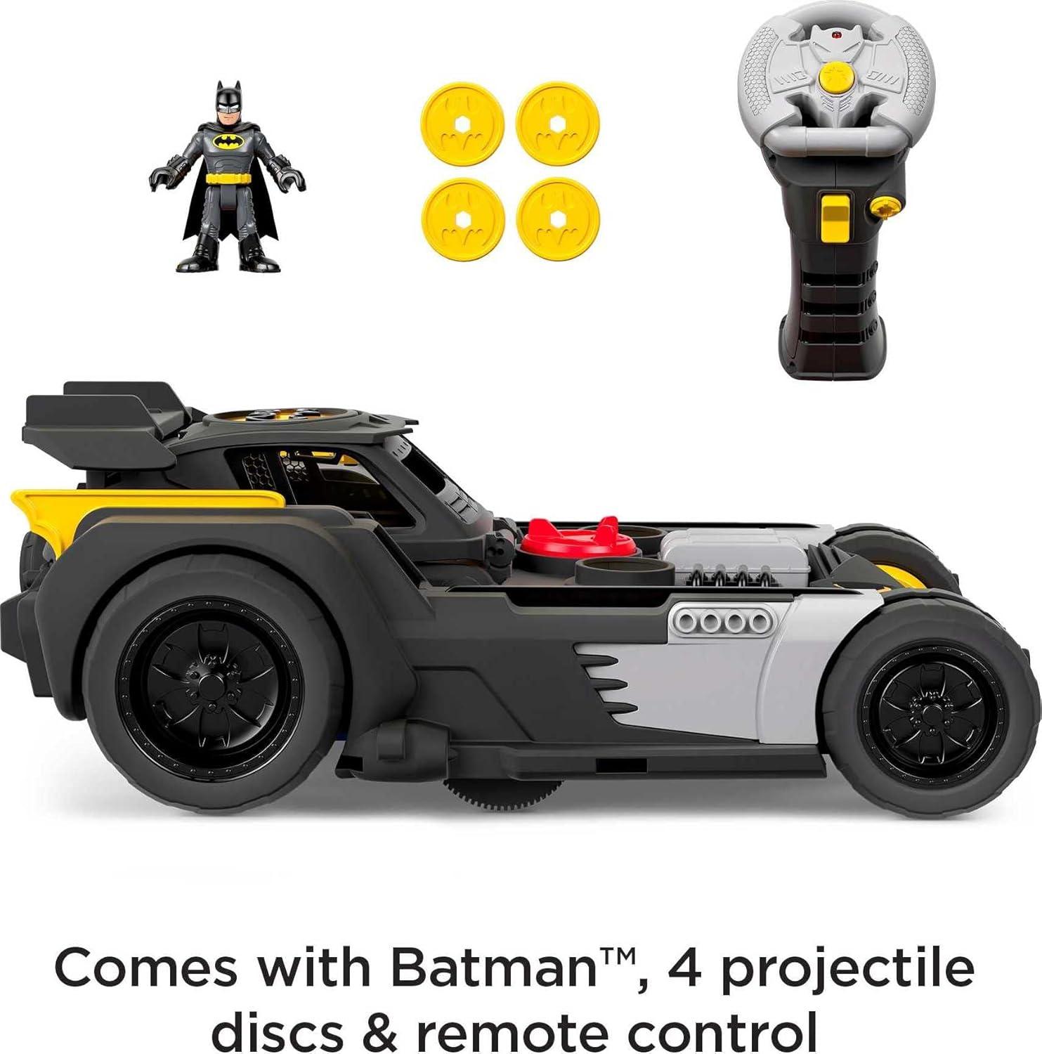 imageFisherPrice Imaginext DC Super Friends Batman Transforming Batmobile Remote Control Vehicle Toy Car with Lights and Sounds for Kids Ages 3 to 8Standard