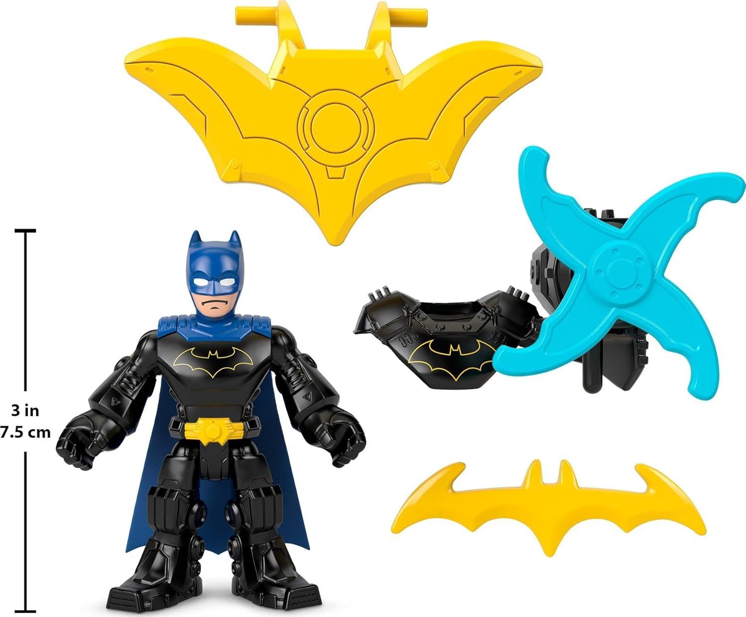 imageFisherPrice Imaginext DC Super Friends Metal Force Action Figure amp Accessories Set Includes 3inch Batman with Spinning Blade