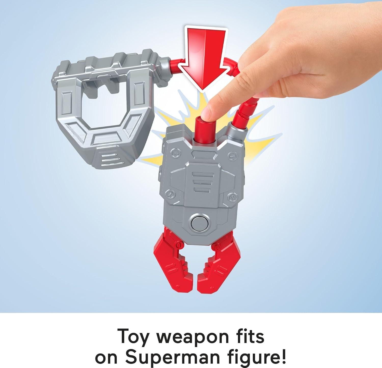 imageFisherPrice Imaginext DC Super Friends Metal Force Action Figures amp Accessory Set with 3inch Superman Krypto Super Dog amp Grabbing Tool