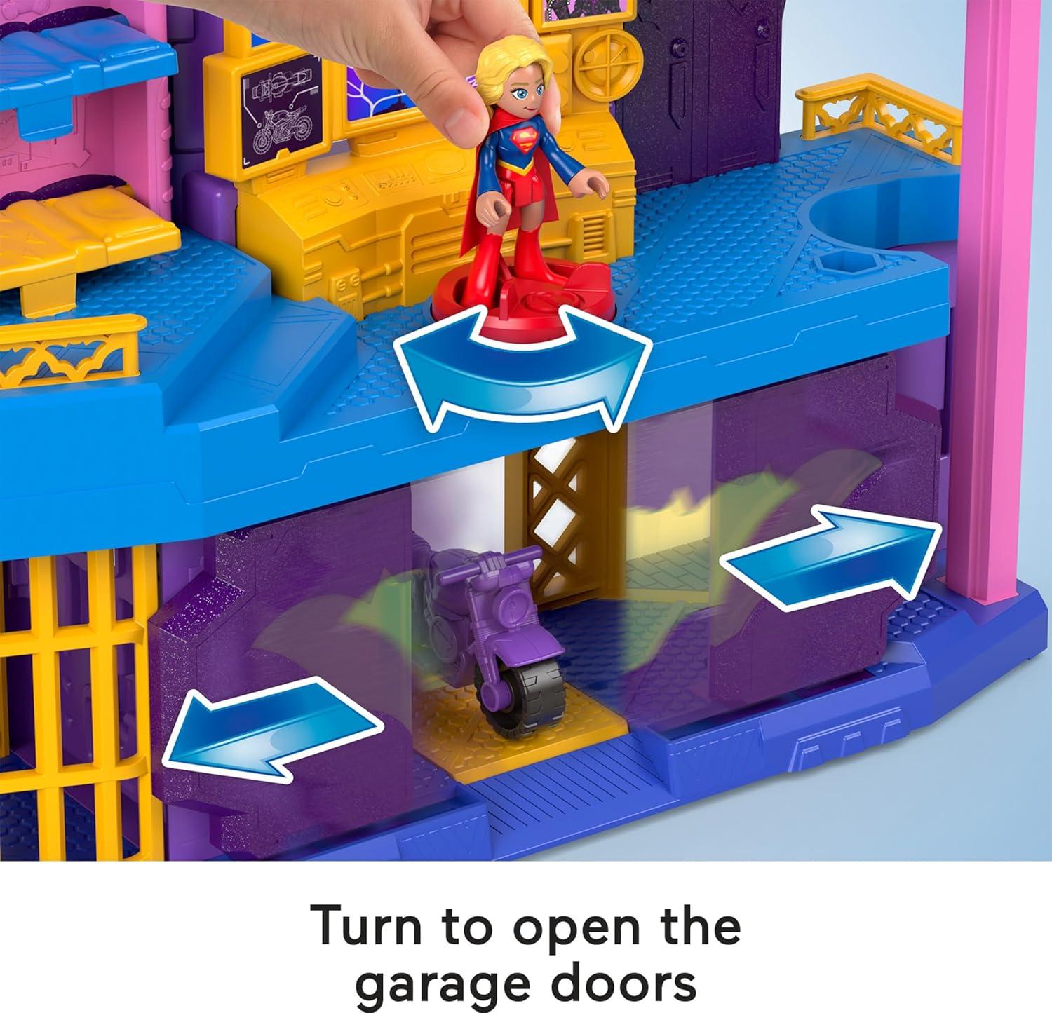 imageFisherPrice Imaginext DC Super Friends Toy Batgirl Hero Hideout Playset with 2 Figures amp 5 Accessories for Pretend Play Kids Ages 3 Years