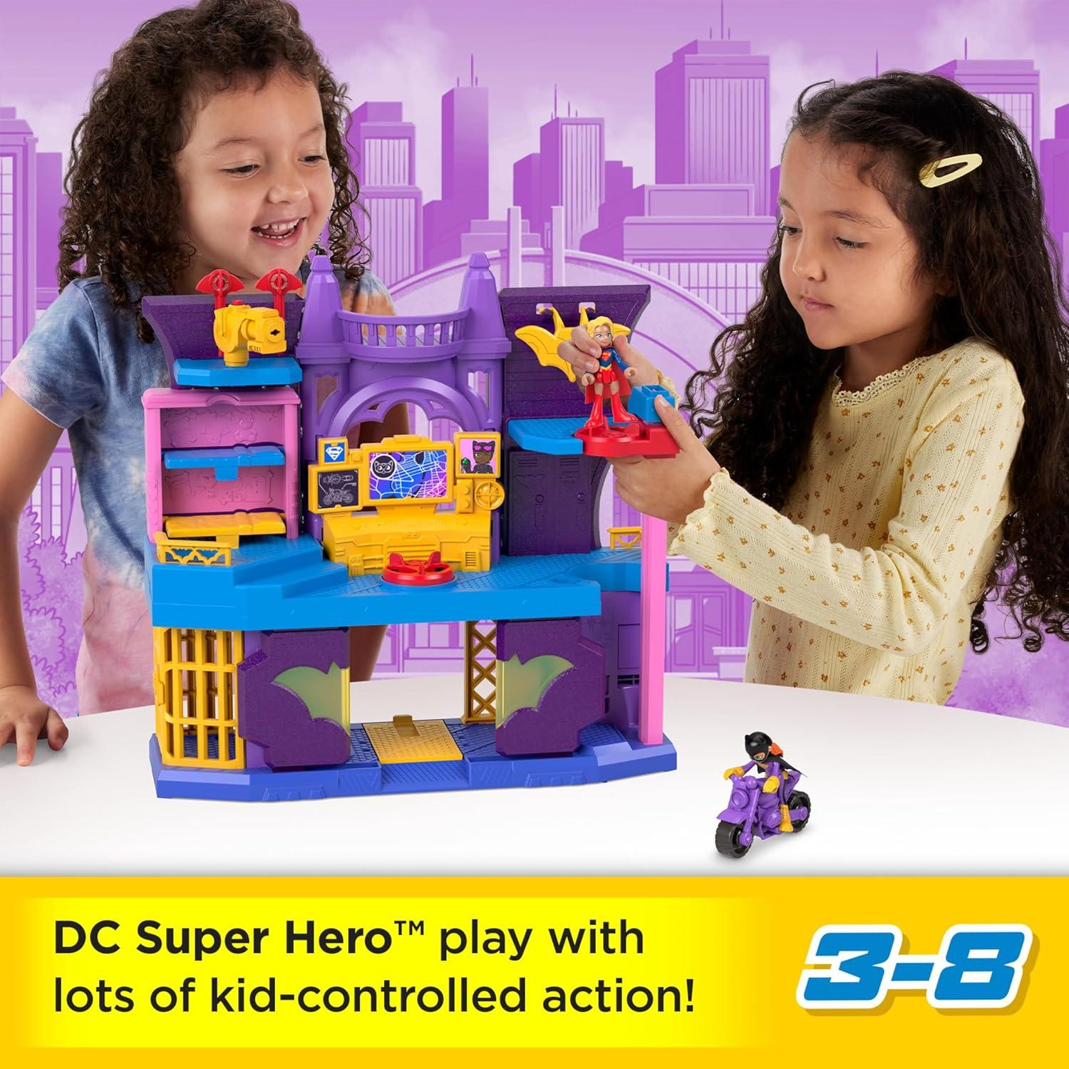 imageFisherPrice Imaginext DC Super Friends Toy Batgirl Hero Hideout Playset with 2 Figures amp 5 Accessories for Pretend Play Kids Ages 3 Years