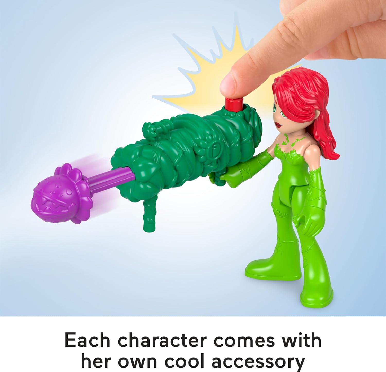 imageFisherPrice Imaginext DC Super Friends Toys Rivals Figure Set with Wonder Woman Harley Quinn amp Poison Ivy for Pretend Play Kids Ages 3 Years