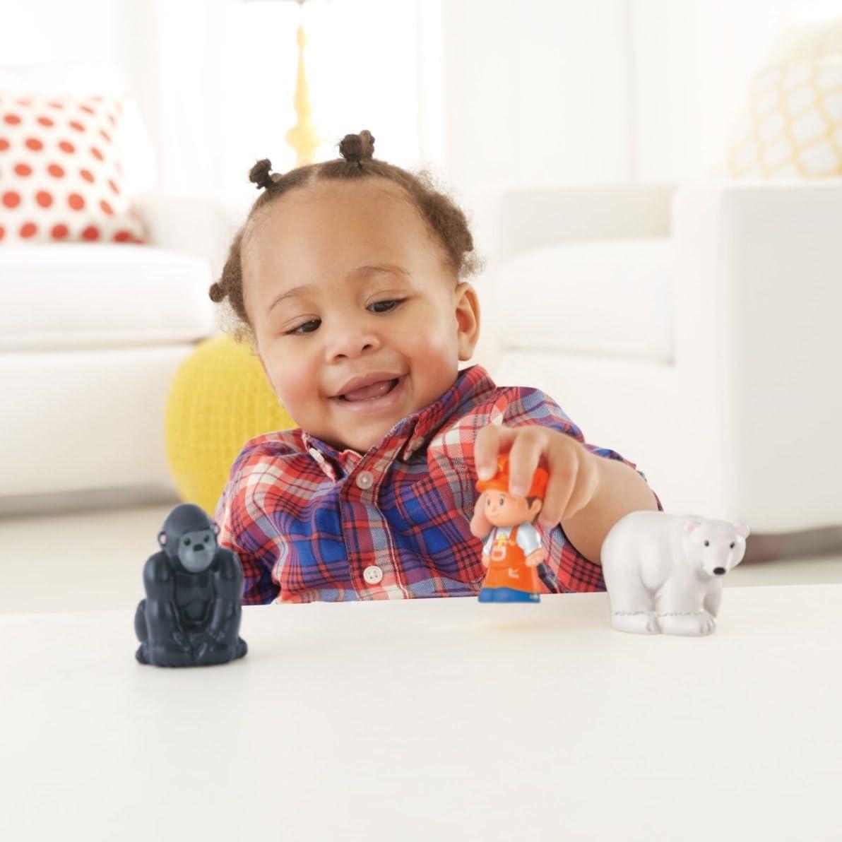 imageFisherPrice Little People Toddler Toy Train ChooChoo Zoo with Music Sounds and 3 Figures for Pretend Play Ages 1 Years