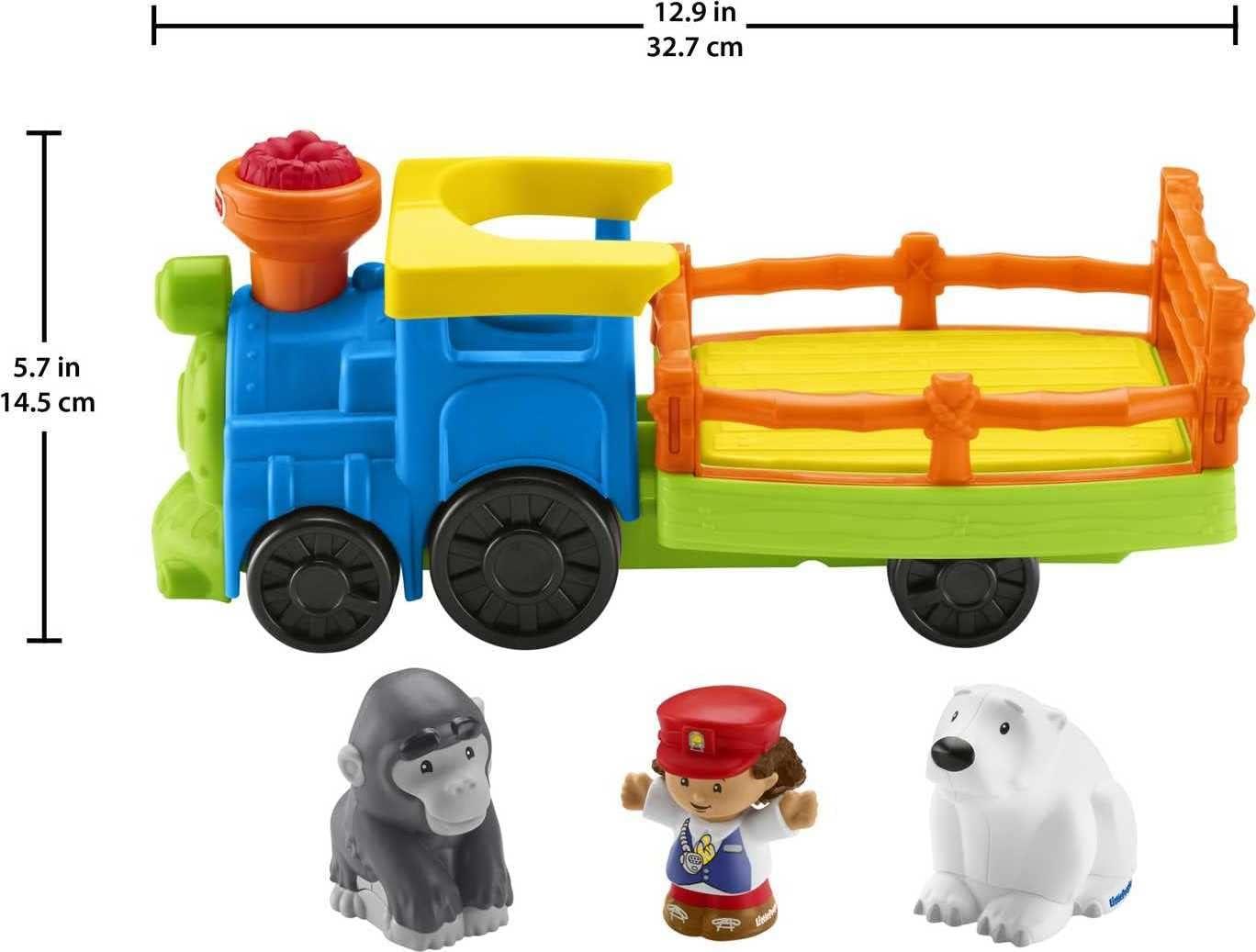imageFisherPrice Little People Toddler Toy Train ChooChoo Zoo with Music Sounds and 3 Figures for Pretend Play Ages 1 Years