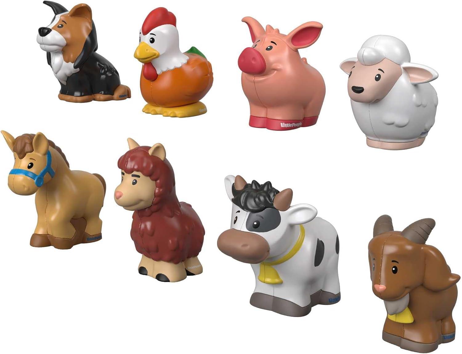 imageFisherPrice Little People Toddler Toys Farm Animal Friends 8Piece Figure Set for Pretend Play Ages 1 YearsAnimal Friends