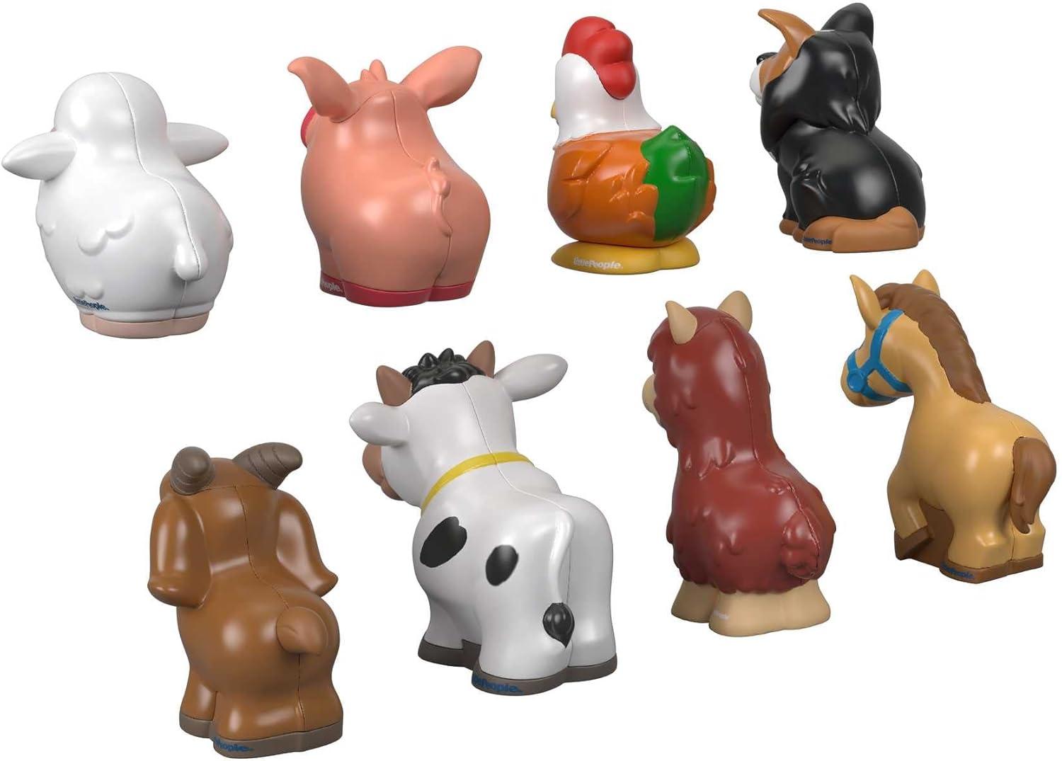 imageFisherPrice Little People Toddler Toys Farm Animal Friends 8Piece Figure Set for Pretend Play Ages 1 YearsAnimal Friends