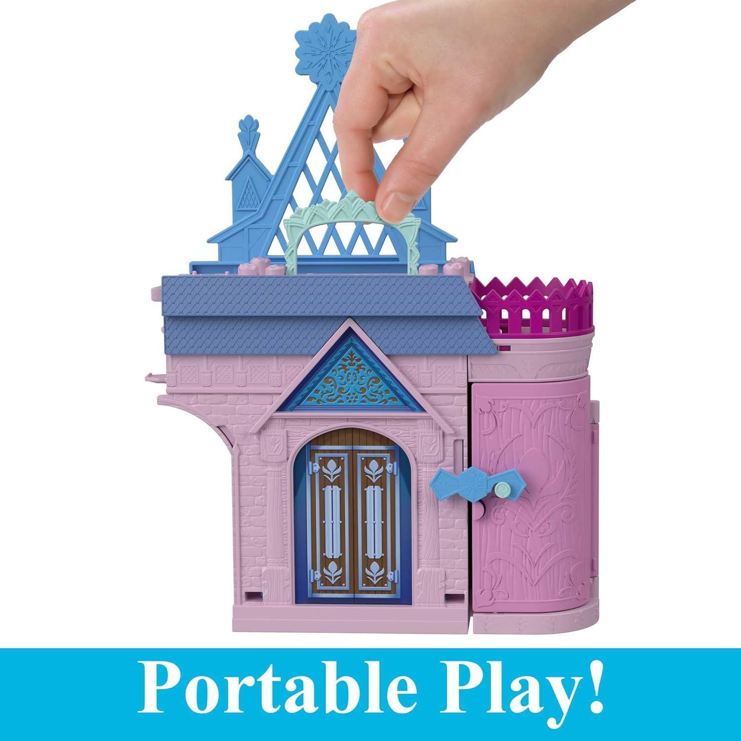 imageMattel Disney Frozen Toys Anna Doll House Stackable Castle with Small Doll Olaf Figure amp 7 Furniture amp Accessories Inspired by the MovieAnna