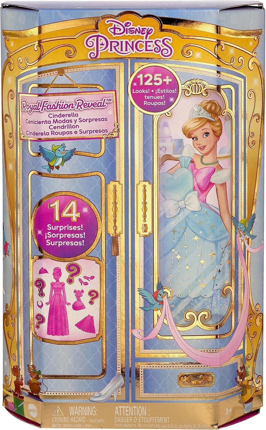 imageMattel Disney Princess Cinderella Fashion Doll amp Mystery Friend with 12 Surprise Fashions amp Accessories Unboxing Toy