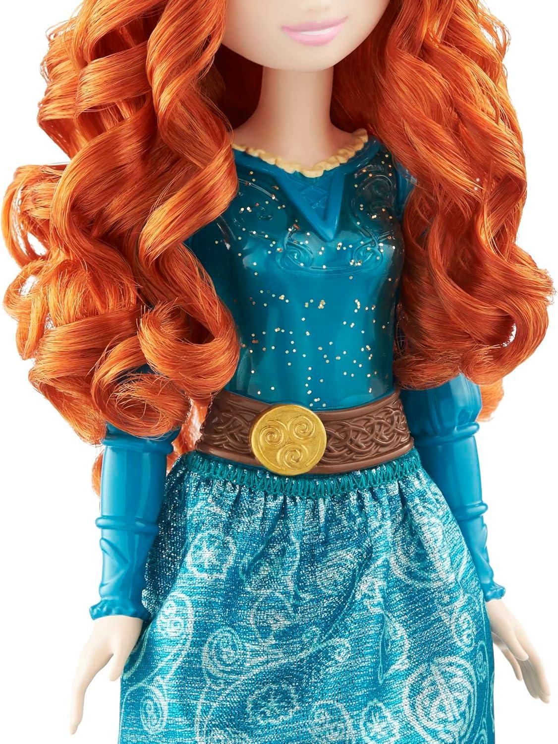imageMattel Disney Princess Merida Doll in Sparkling Fashion with Removable Skirt Tiara and Shoes Posable amp Collectible Inspired by Brave Movie
