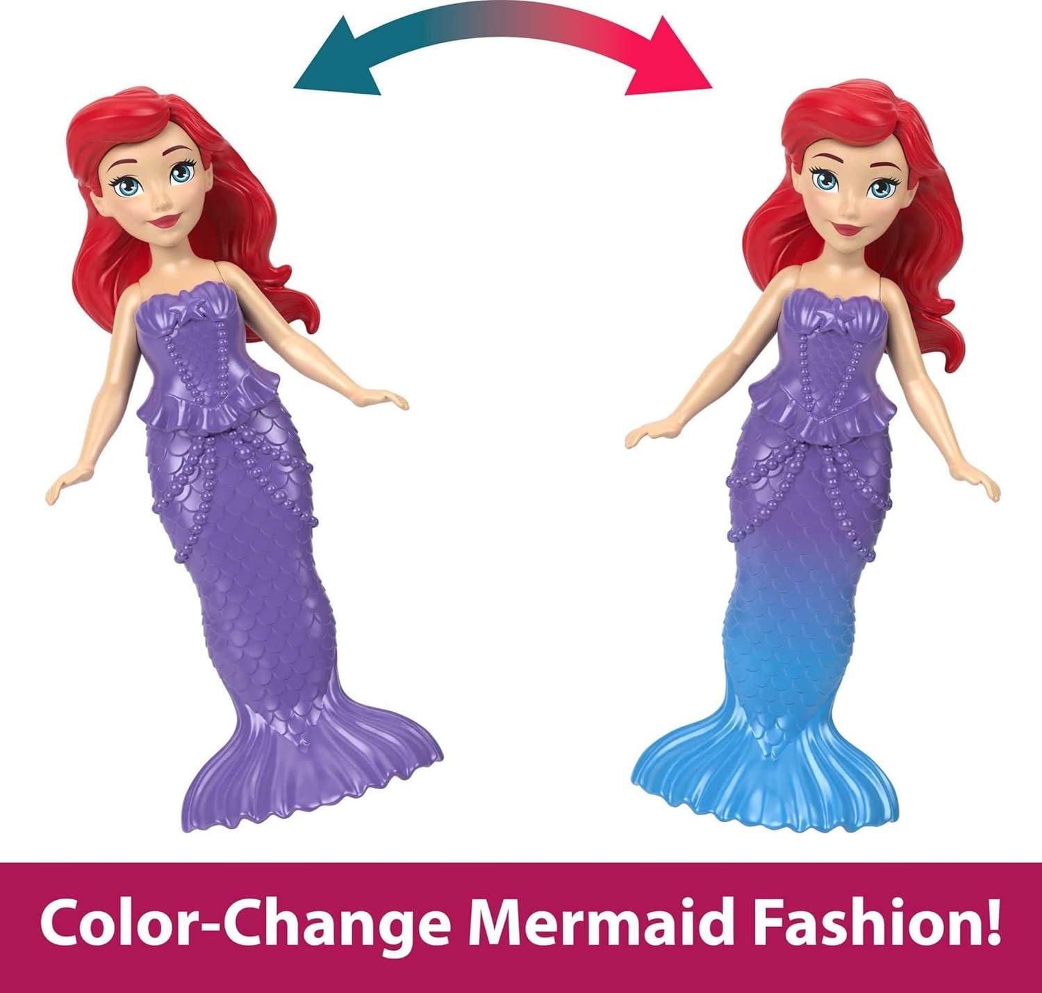 imageMattel Disney Princess The Little Mermaid Toys Ariel Doll House Stackable Castle with Land amp Sea Levels Small Doll 1 Friend 12 Pieces amp Pool