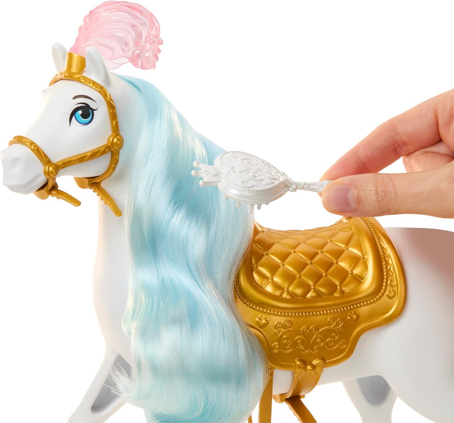 imageMattel Disney Princess Toys Cinderella Fashion Doll amp Horse with Saddle Brushable Mane amp Tail amp Styling Accessories Inspired by the MovieCinderella Horse