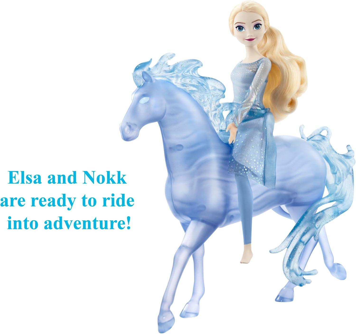 imageMattel Disney Princess Toys Cinderella Fashion Doll amp Horse with Saddle Brushable Mane amp Tail amp Styling Accessories Inspired by the MovieElsa Nokk